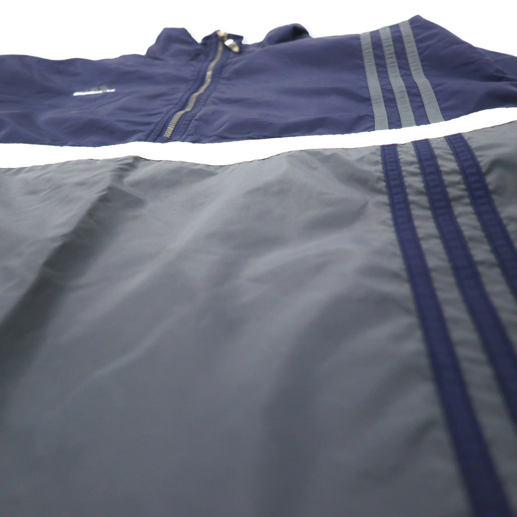 adidas 90s Half Zip Nylon Jacket XL Navy 3 Stripes International Flag Tag Big Size