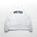 Champion カレッジプリント ロングスリーブ Tシャツ ロンT 4XL ホワイト PENN STATE ビッグサイズ ニカラグア製