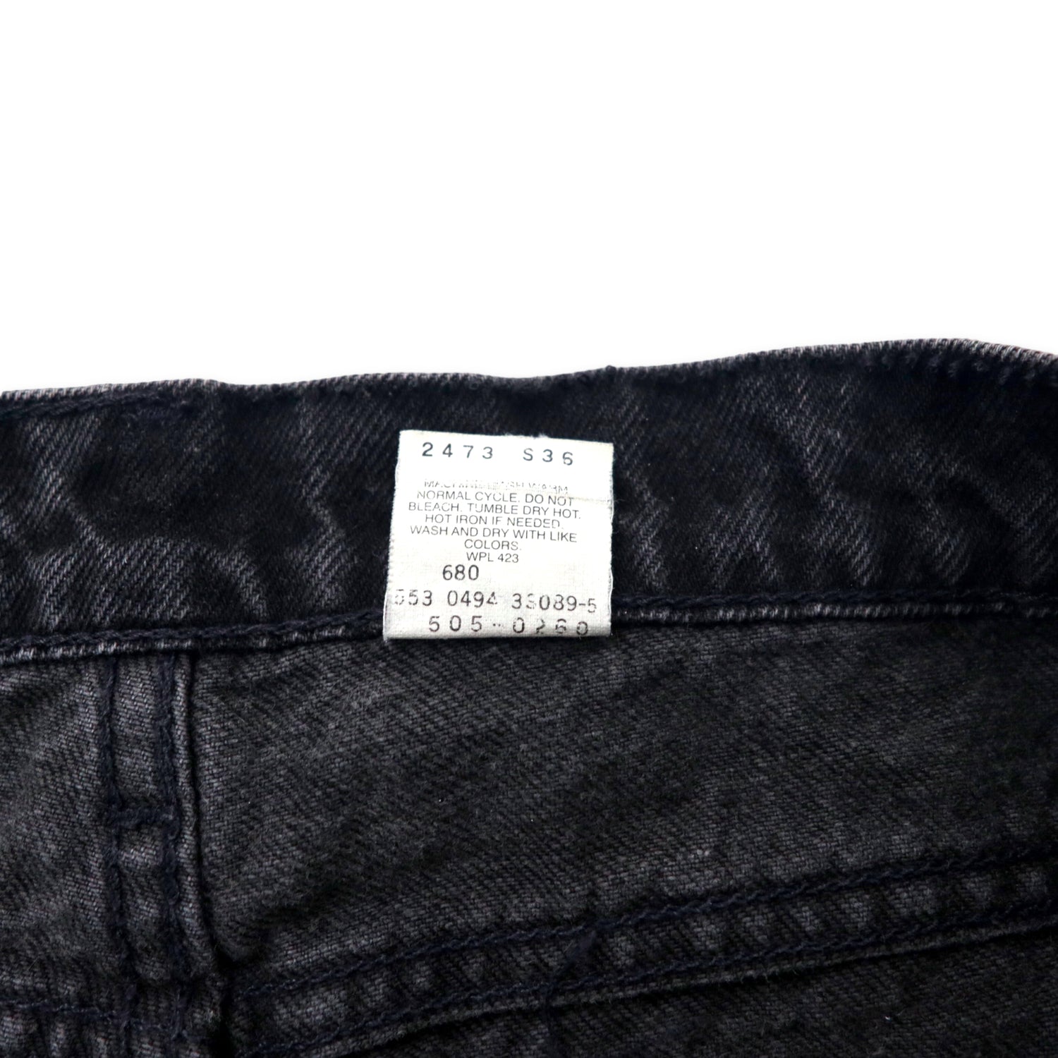 Levi's USA MADE 90's 505 Black Denim Pants 36 REGULAR FIT STRAIGHT