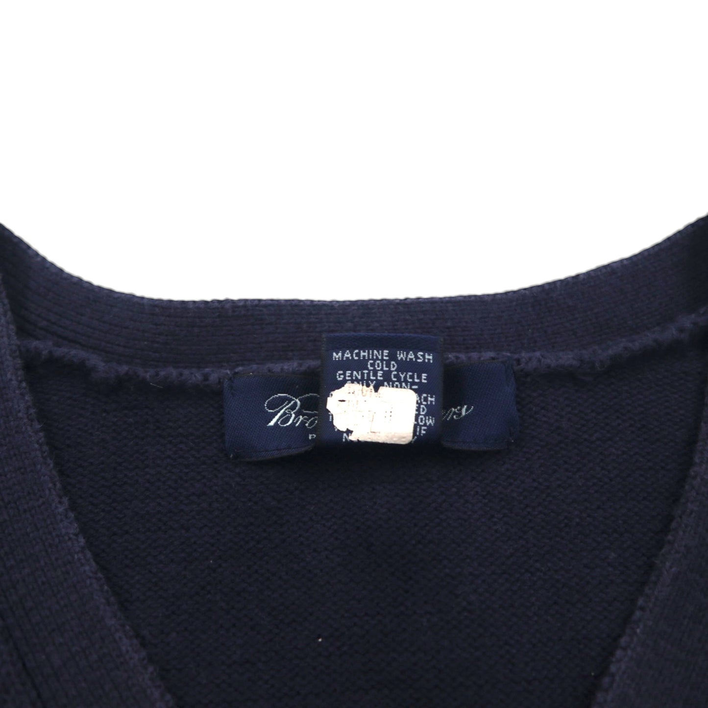 Brooks Brothers Vネック ピマコットン ニット セーター L ネイビー