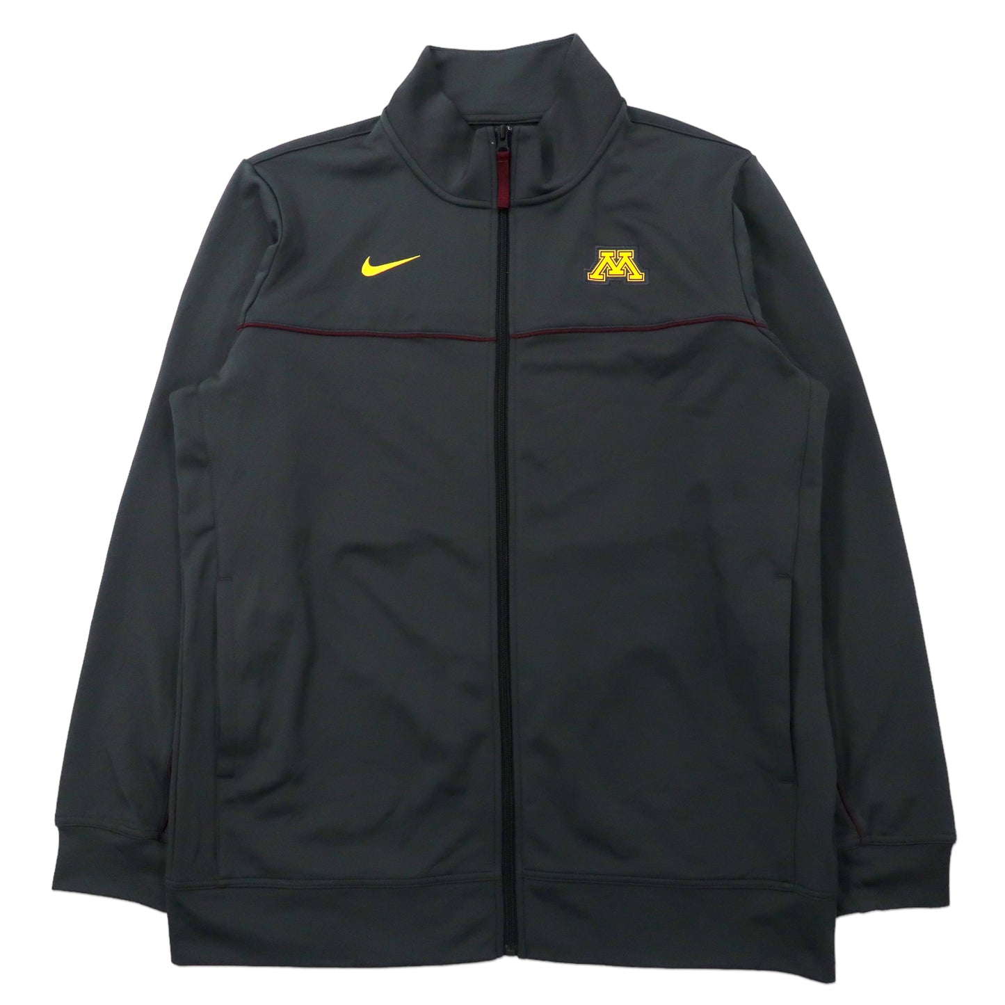 Nike College Track Jacket Jersey L Gray Polyester Minnesota Swash logo  DRI-Fit