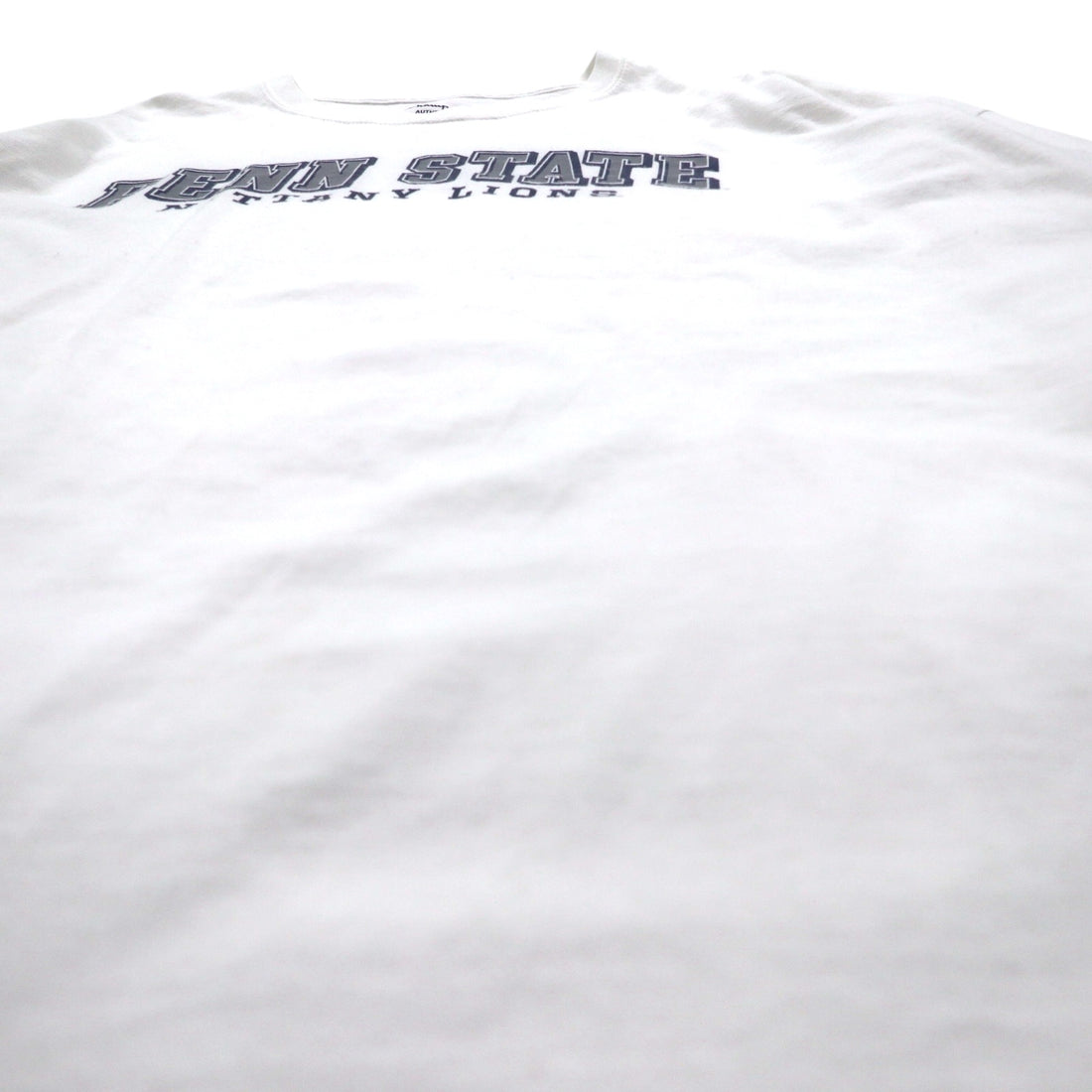 Champion カレッジプリント ロングスリーブ Tシャツ ロンT 4XL ホワイト PENN STATE ビッグサイズ ニカラグア製