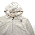 THE NORTH FACE フリースジャケット パーカー S ホワイト OSO FURRY FLEECE HOODIE ドローコード AA5Z