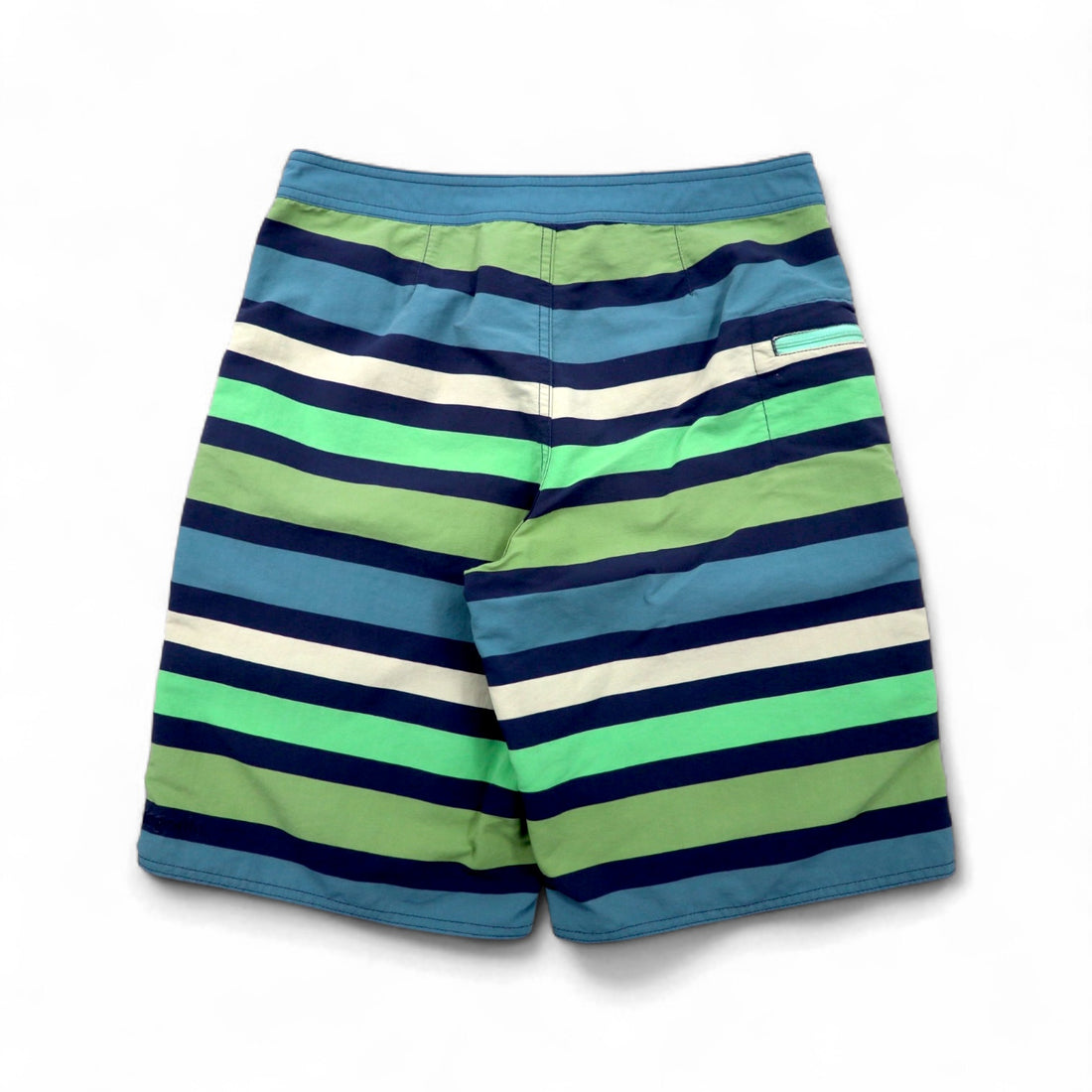 patagonia ウェーブフェアラー ボードショーツ Wavefarer Boardshorts ショートパンツ S ネイビー グリーン ボーダー ナイロン 67817