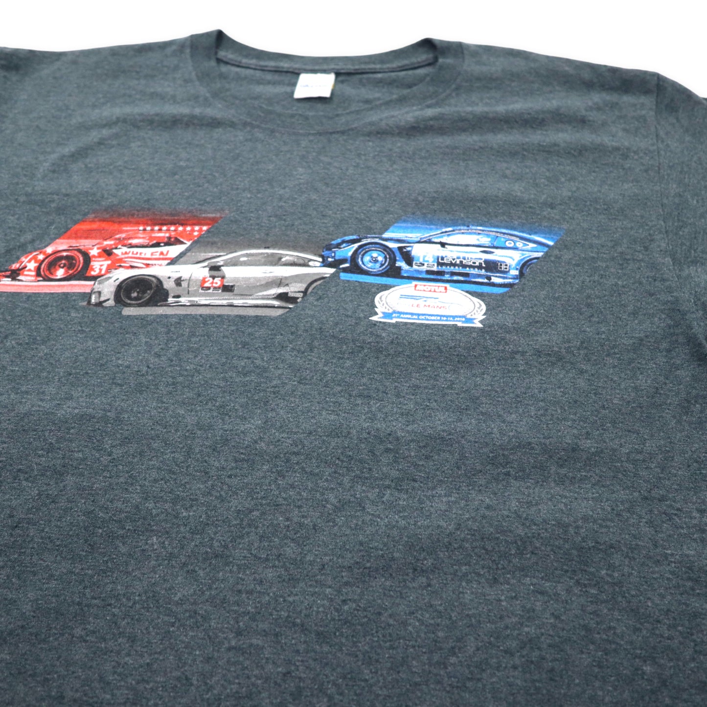 GILDAN レーシングカー プリントTシャツ L グレー コットン MOTUL PETIT LE MANS メキシコ製