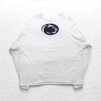 Champion カレッジプリント ロングスリーブ Tシャツ ロンT 4XL ホワイト PENN STATE ビッグサイズ ニカラグア製