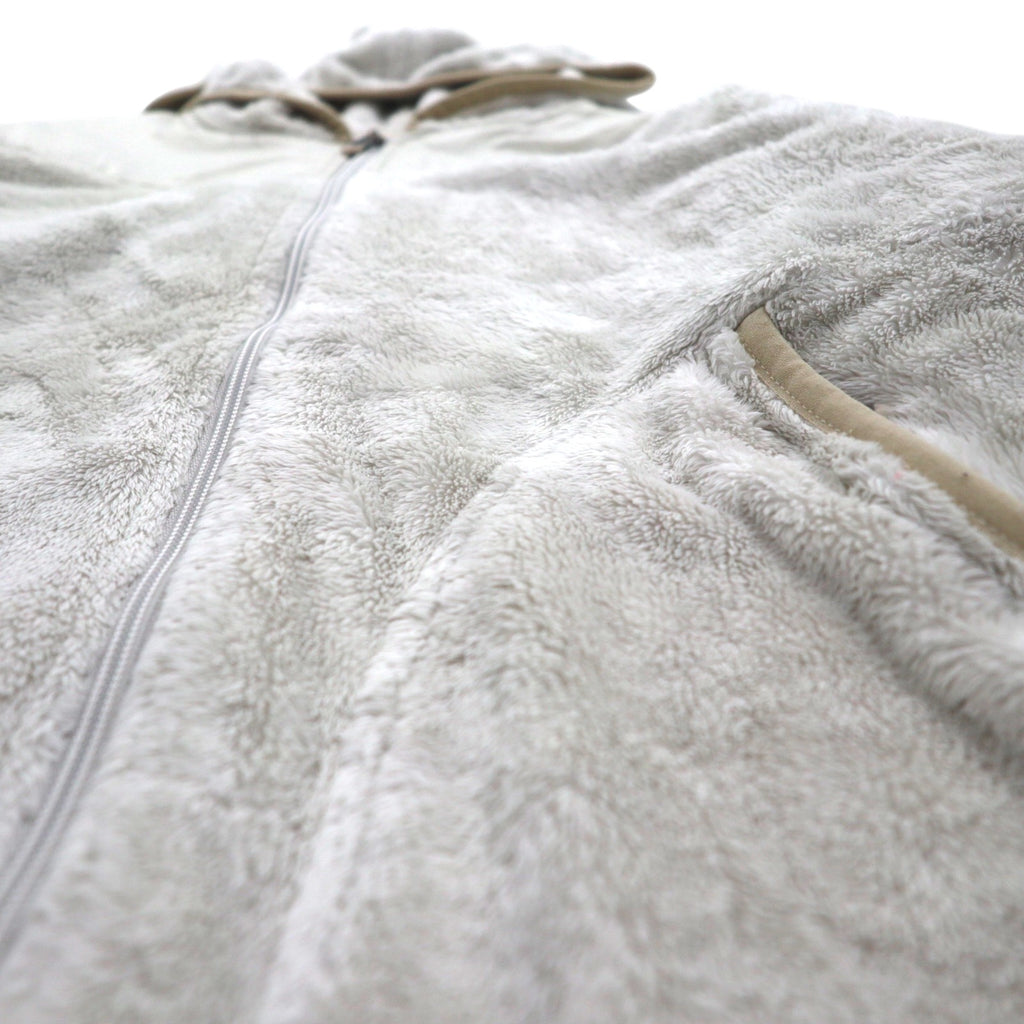 THE NORTH FACE フリースジャケット パーカー S ホワイト OSO FURRY FLEECE HOODIE ドローコード AA5Z