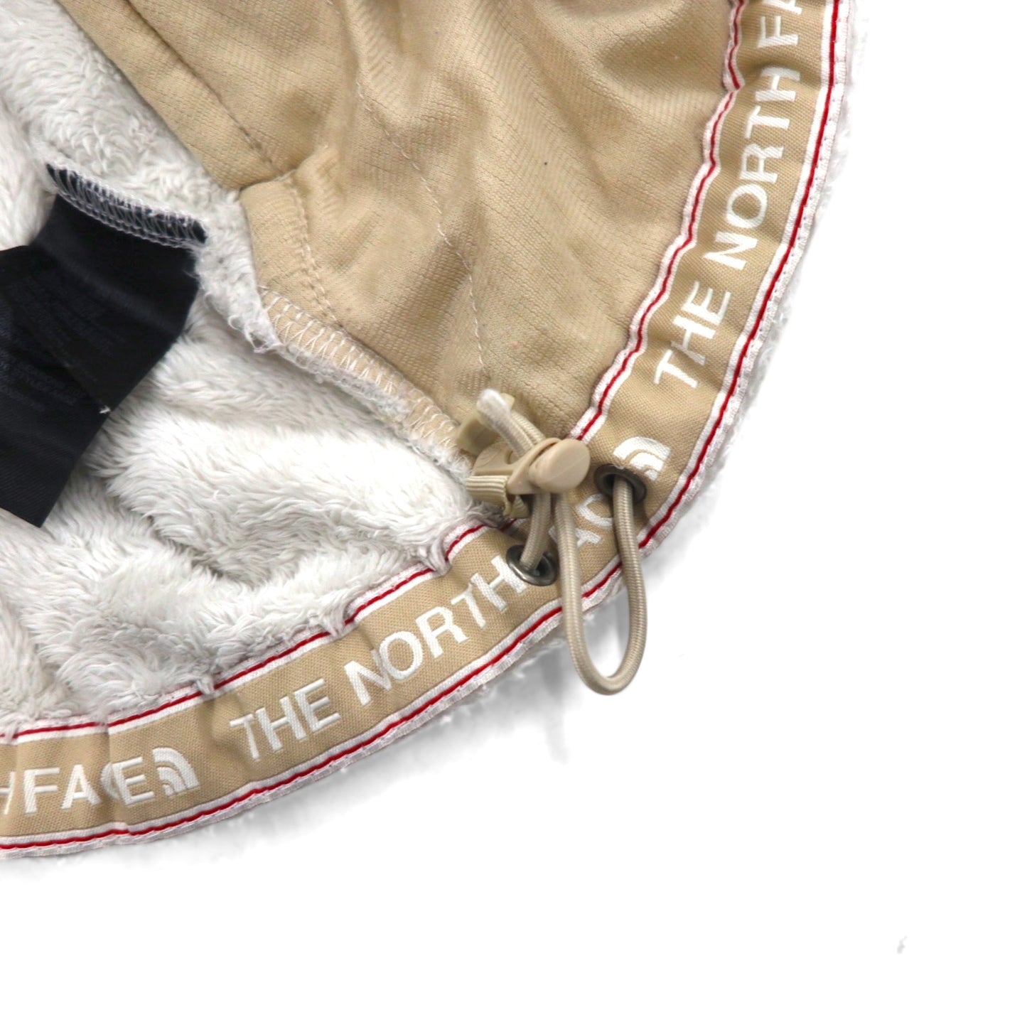 THE NORTH FACE OSO FURRY FLEECE HOODIE (Size S, White) with Drawcord AA5Z