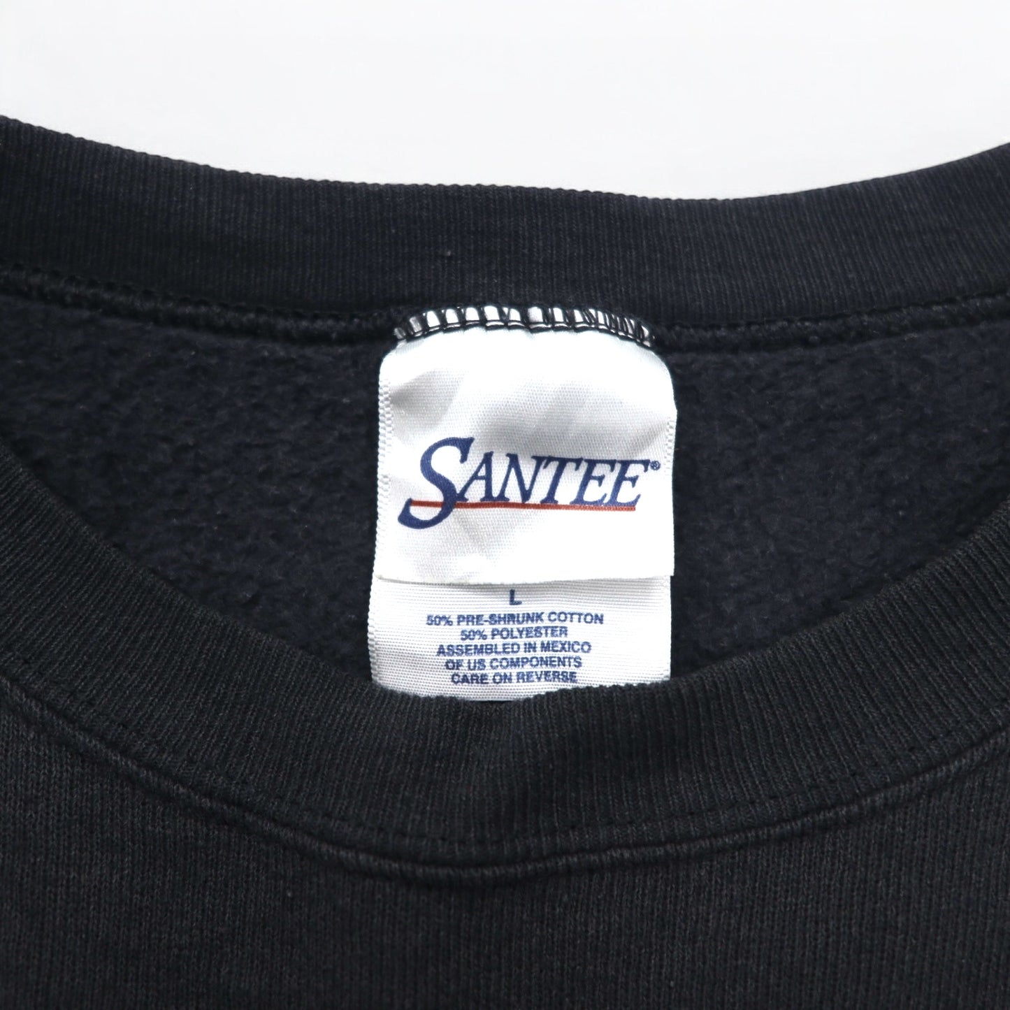 Vintage 90s Mexico Made Graphic Sweatshirt SANTEE スウェット L ブラック ALASKA メキシコ製