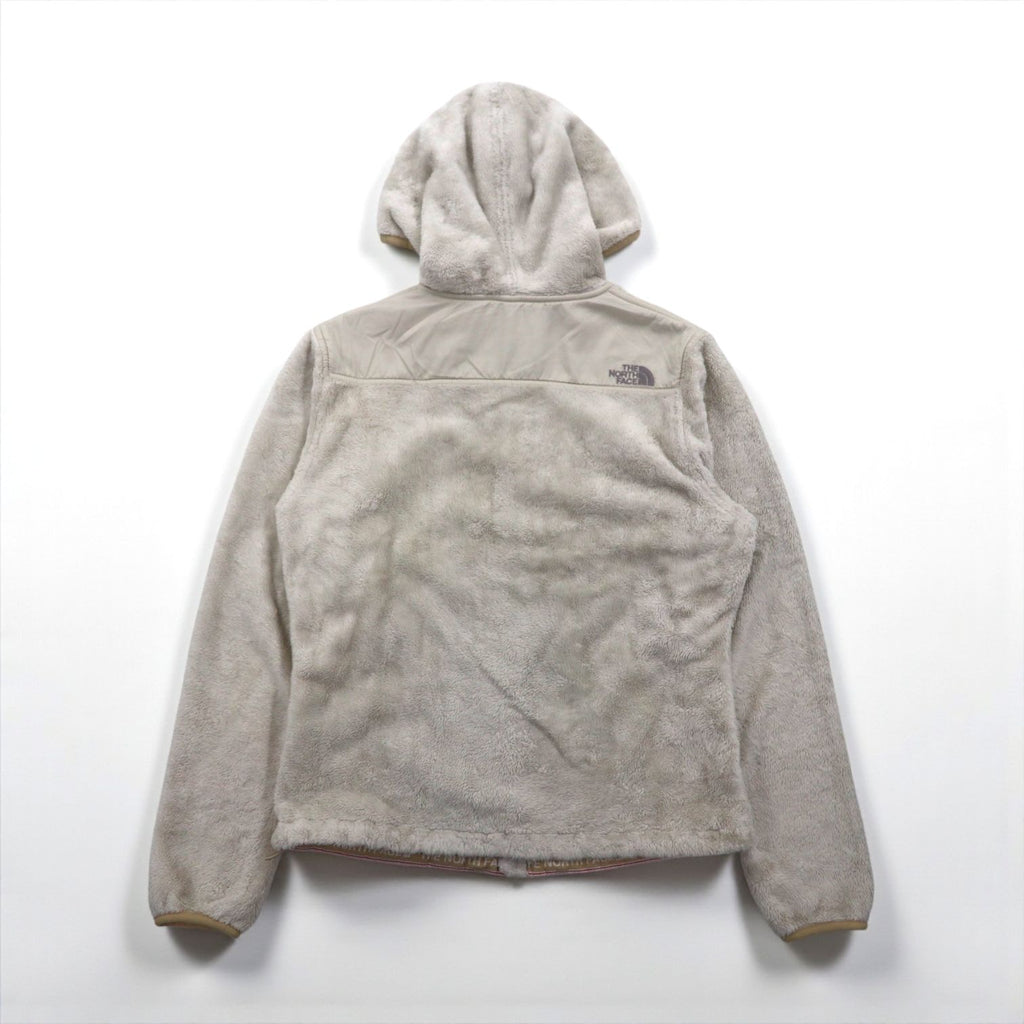 THE NORTH FACE フリースジャケット パーカー S ホワイト OSO FURRY FLEECE HOODIE ドローコード AA5Z