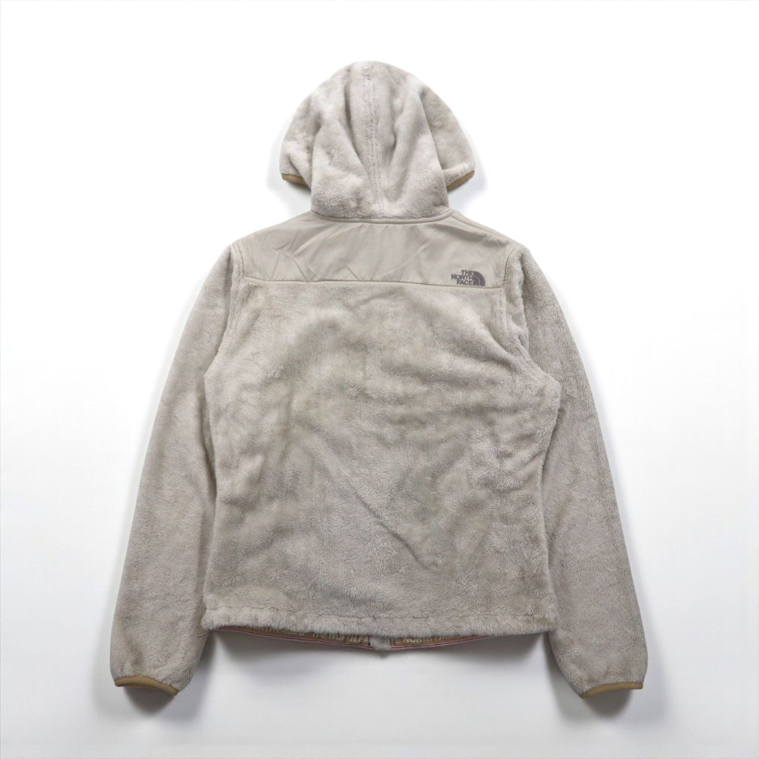 THE NORTH FACE フリースジャケット パーカー S ホワイト OSO FURRY FLEECE HOODIE ドローコード AA5Z