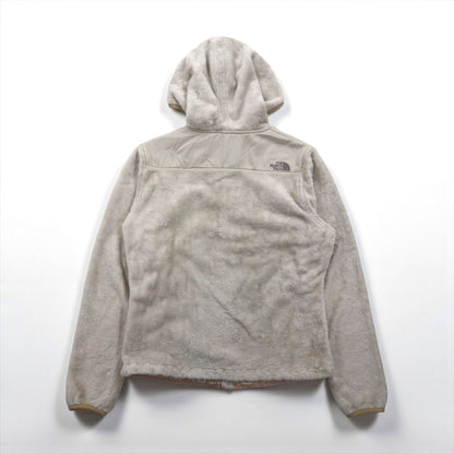 THE NORTH FACE OSO FURRY FLEECE HOODIE (Size S, White) with Drawcord AA5Z