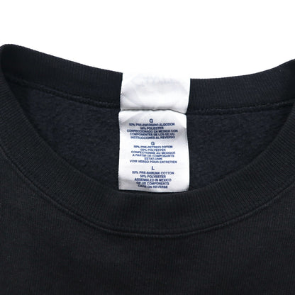 Vintage 90s Mexico Made Graphic Sweatshirt SANTEE スウェット L ブラック ALASKA メキシコ製