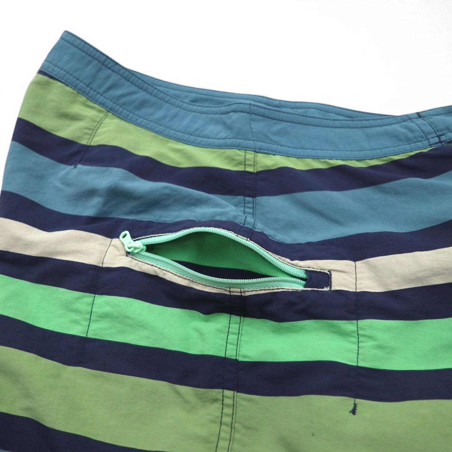 patagonia ウェーブフェアラー ボードショーツ Wavefarer Boardshorts ショートパンツ S ネイビー グリーン ボーダー ナイロン 67817