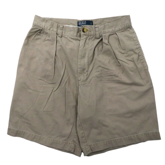 Polo by Ralph Lauren 2タック ショート チノパンツ 31 ベージュ コットン TYLER SHORT