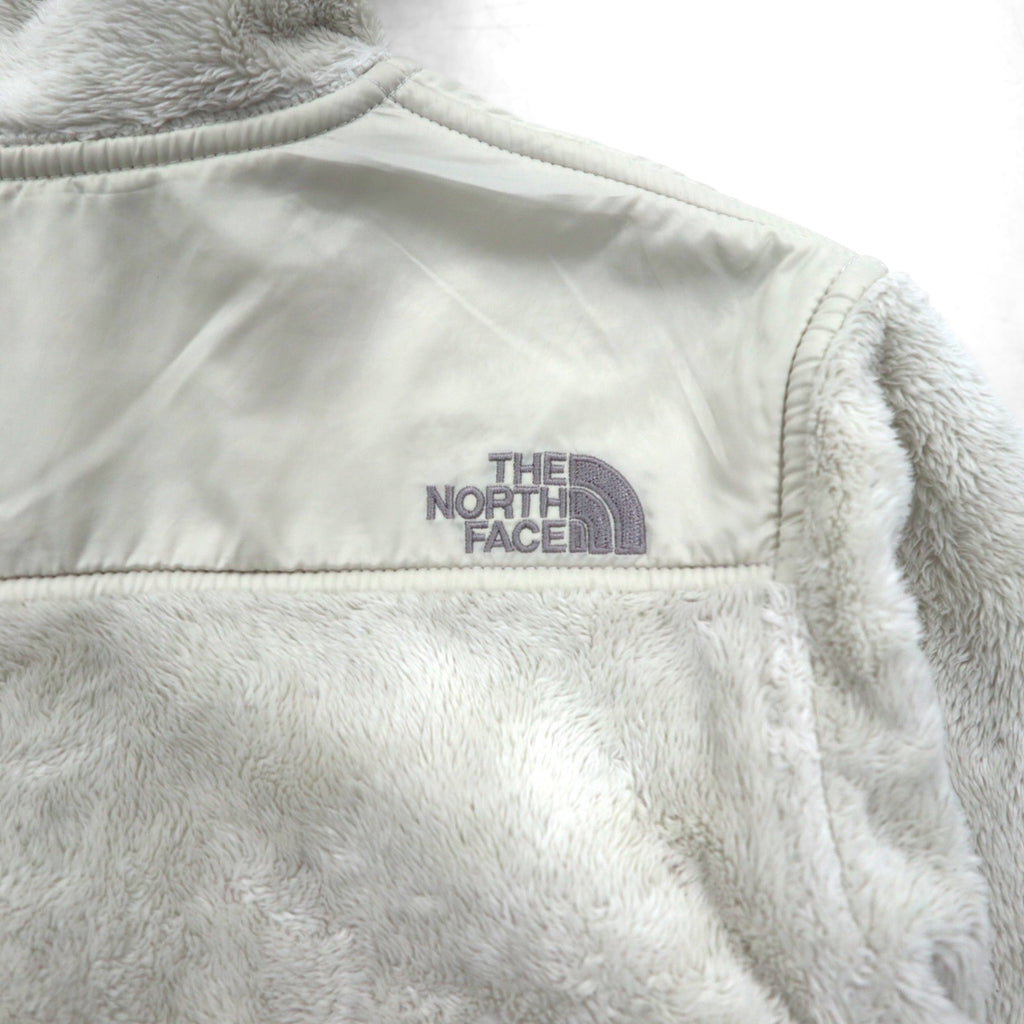 THE NORTH FACE フリースジャケット パーカー S ホワイト OSO FURRY FLEECE HOODIE ドローコード AA5Z