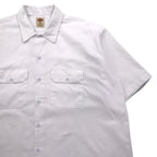 Dickies Short Sleeve Work Shirt, Size 2XL, White, Polyester and Cotton, Double Pocket, 1574