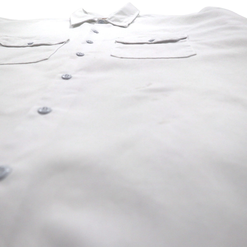 Dickies Short Sleeve Work Shirt, Size 2XL, White, Polyester and Cotton, Double Pocket, 1574