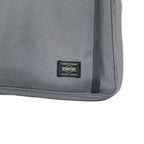 PORTER CLIP Briefcase Business Bag Grey Polyester Expandable Gusset CLIP Made in Japan