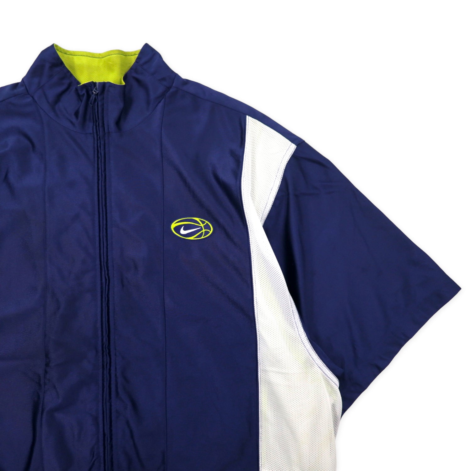 Nike 90's TRACK JACKET Jersey Short Sleeve XL Navy Polyester ...