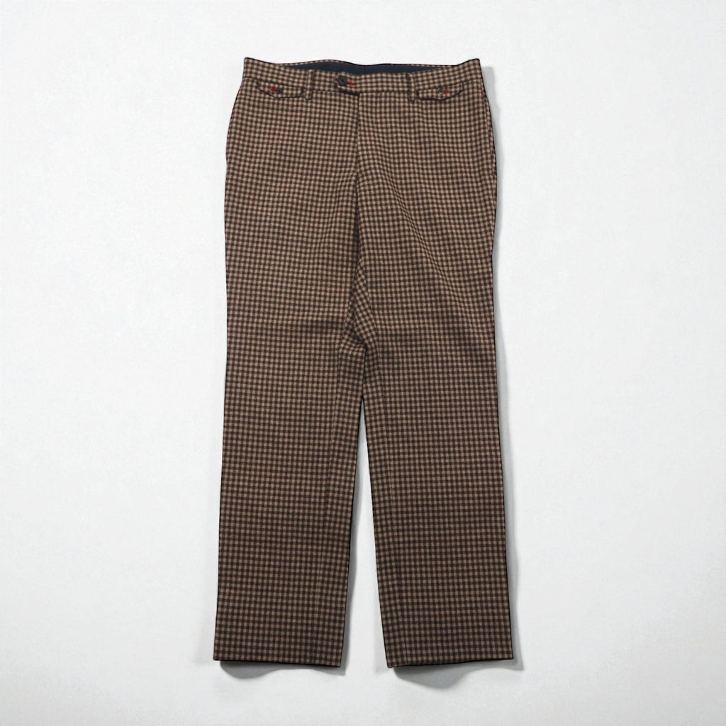 Paul Smith Collection Tweed Slacks, Size L, Brown, Glen Plaid, Made in Japan