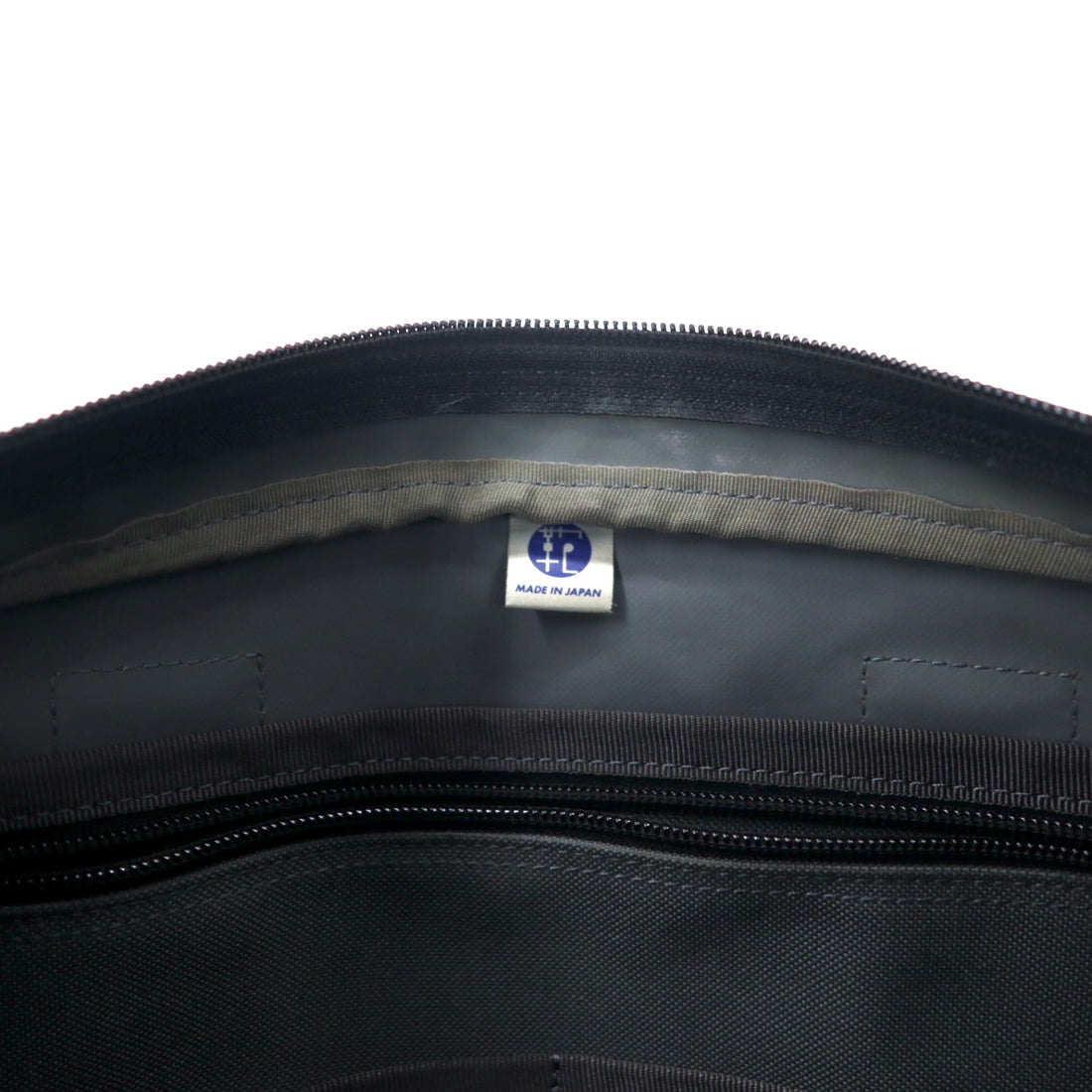 PORTER CLIP Briefcase Business Bag Grey Polyester Expandable Gusset CLIP Made in Japan