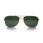 Ray-Ban Aviator Teardrop Sunglasses with Double Bridge, Gold Metal, RB3477 001, 59◻︎16 140 3N, Made in Italy