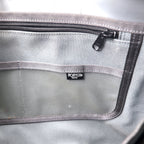 PORTER CLIP Briefcase Business Bag Grey Polyester Expandable Gusset CLIP Made in Japan