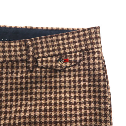 Paul Smith Collection Tweed Slacks, Size L, Brown, Glen Plaid, Made in Japan