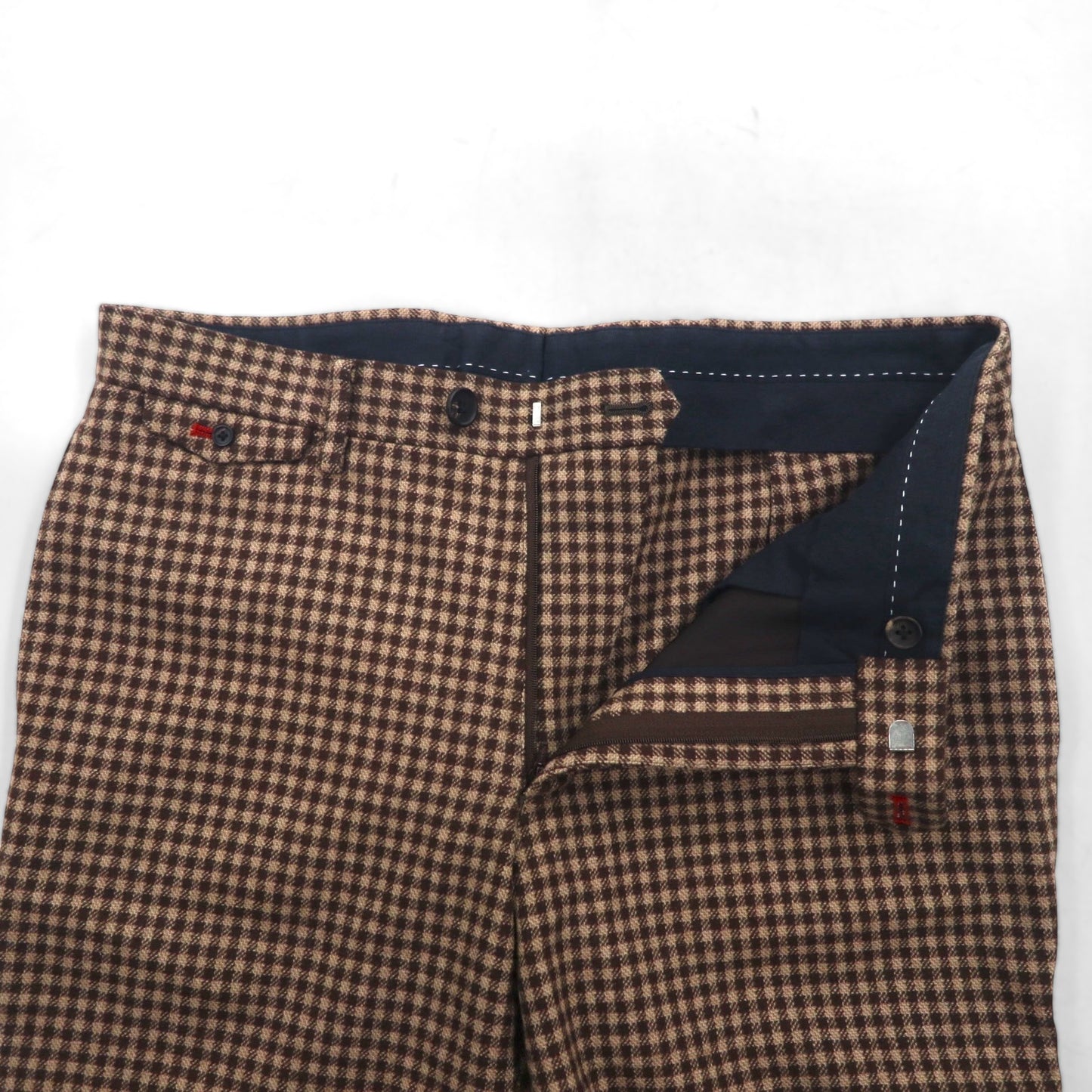 Paul Smith Collection Tweed Slacks, Size L, Brown, Glen Plaid, Made in Japan