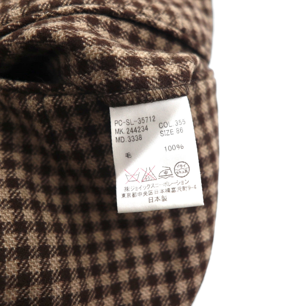 Paul Smith Collection Tweed Slacks, Size L, Brown, Glen Plaid, Made in Japan