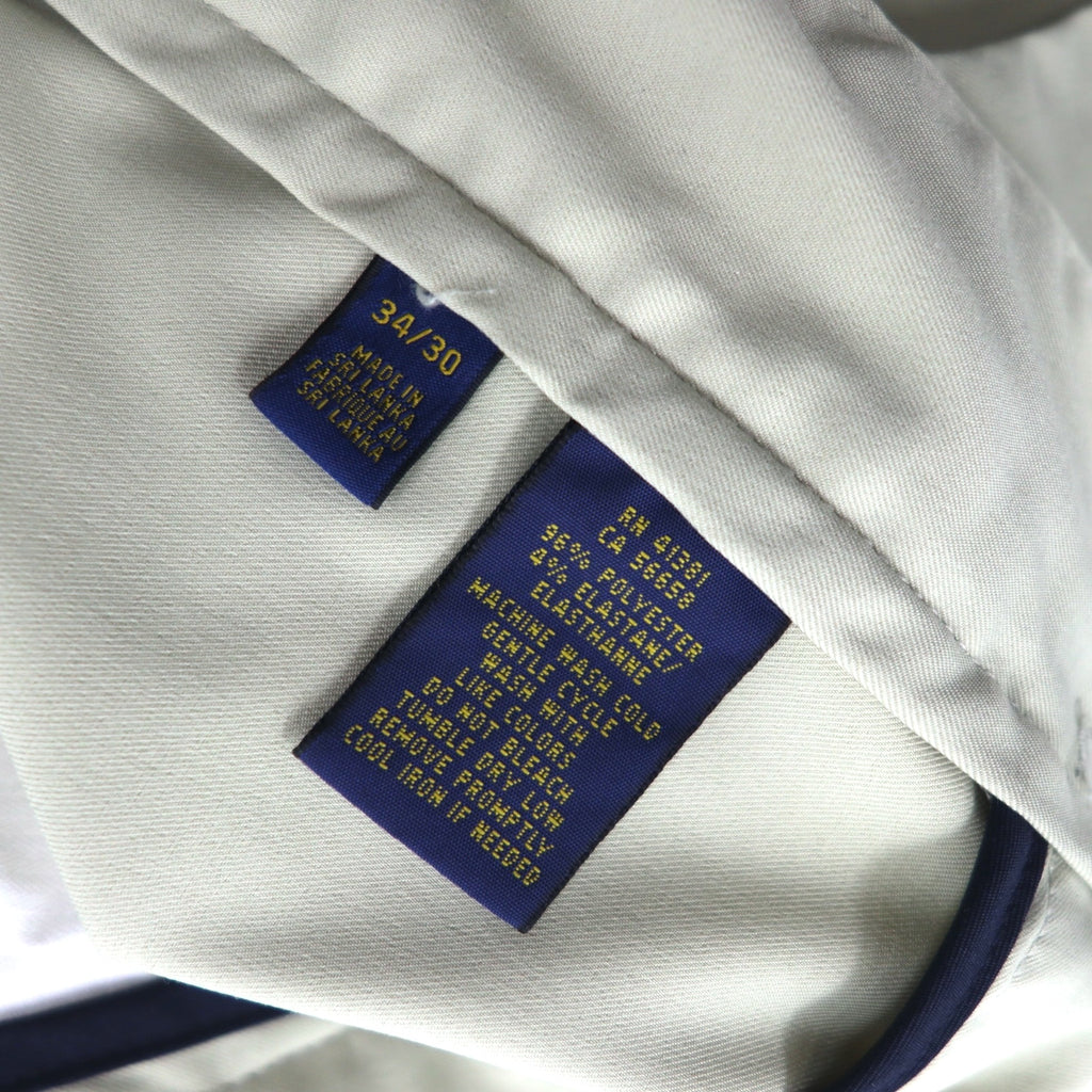 POLO RALPH LAUREN Performance Stretch Slacks Pants L Beige Classic Fit