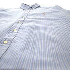 Ralph Lauren ボタンダウンシャツ XLT TALL ブルー コットン CLASSIC FIT スモールポニー刺繍