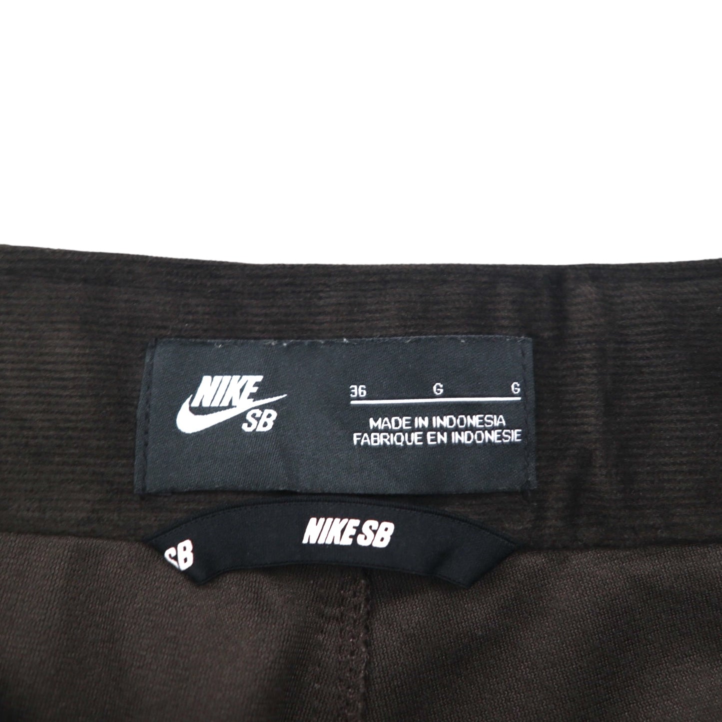 NIKE SB Velvet Corduroy Belted Shorts, Brown, Size XL, AA1075-220