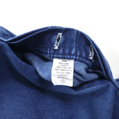 BIG MAC 80s Denim Painter Overalls XL Indigo Blue Donut Button