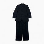 Paul Smith 90s 3B Suit Set, XL, Black Wool, Tessitura di Quaregna by GHIONE, Made in Japan