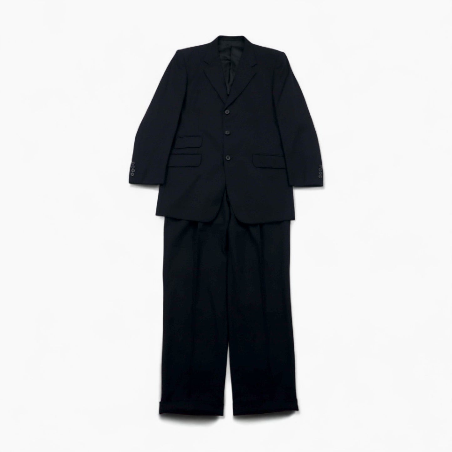 Paul Smith 90年代 3B スーツ セットアップ XL ブラック ウール Tessitura di Quaregna by GHIONE 日本製