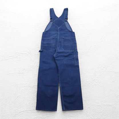 BIG MAC 80s Denim Painter Overalls XL Indigo Blue Donut Button