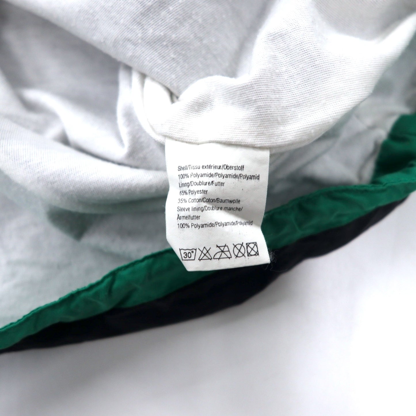 PUMA 90年代 ナイロンジャケット M ブラック グリーン ポリエステル ワンポイント刺繍 ビッグサイズ