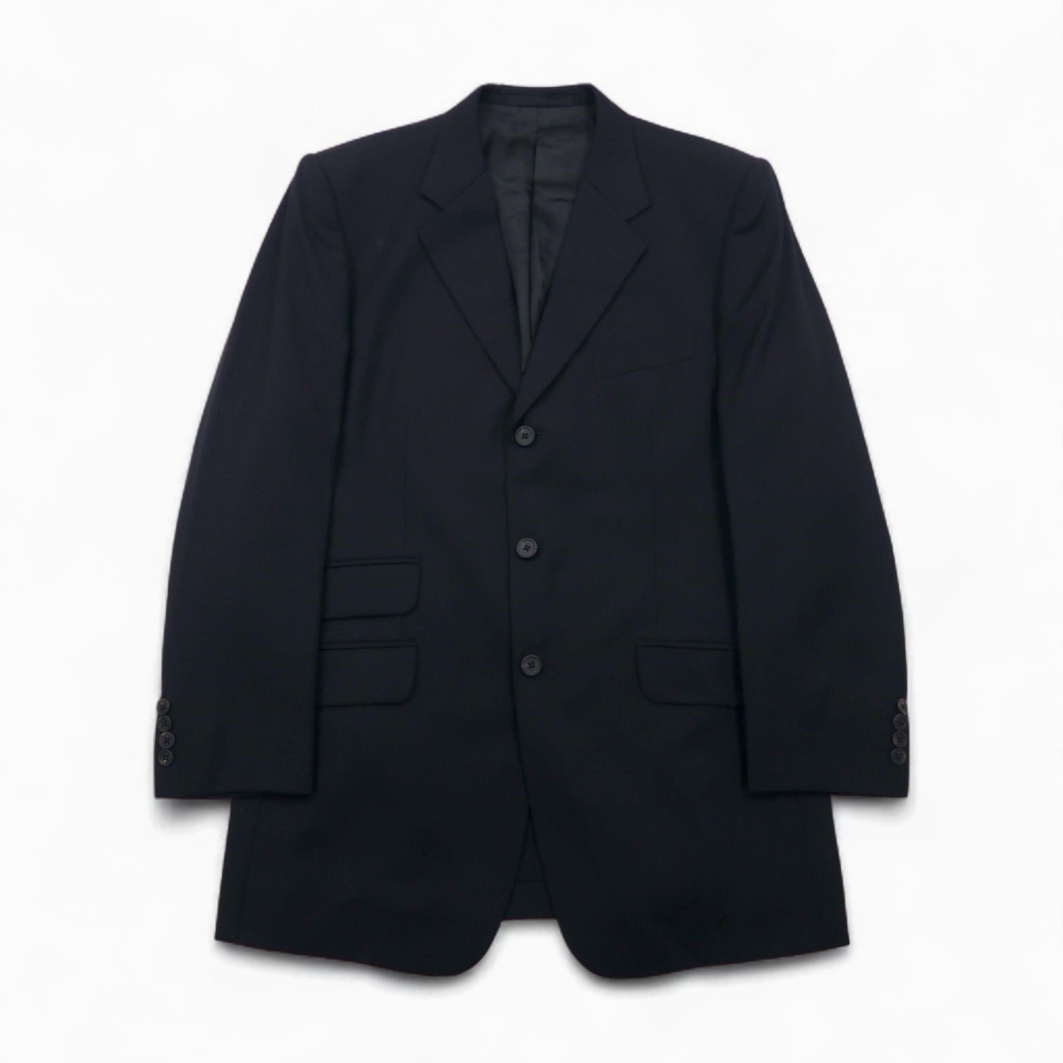 Paul Smith 90s 3B Suit Set, XL, Black Wool, Tessitura di Quaregna by GHIONE, Made in Japan