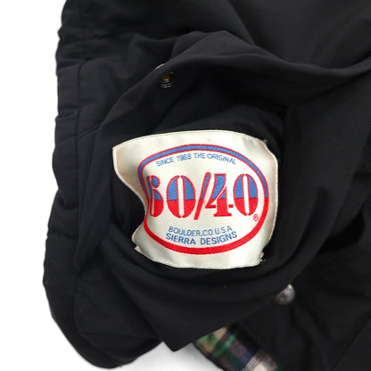 SIERRA DESIGNS 60/40 Cloth Reversible Down Vest, Size Small, Black and Green Check