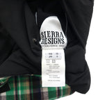 SIERRA DESIGNS 60/40 Cloth Reversible Down Vest, Size Small, Black and Green Check