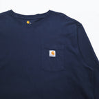 Carhartt ロングスリーブ ポケット Tシャツ ロンT XL ネイビー ORIGINAL FIT K126 メキシコ製
