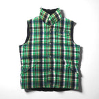 SIERRA DESIGNS 60/40 Cloth Reversible Down Vest, Size Small, Black and Green Check
