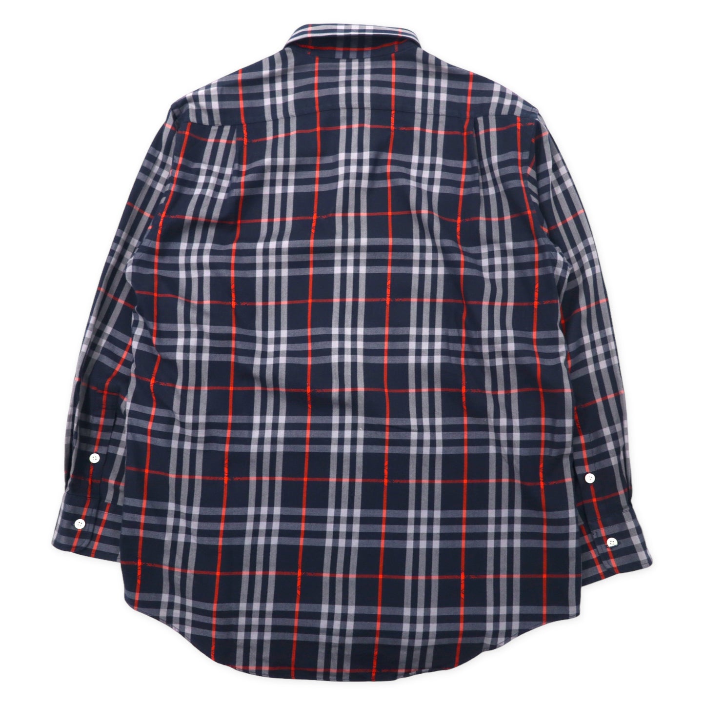 Burberrys オールド シャドーホース ノバチェックシャツ L ネイビー コットン 日本製