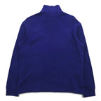 POLO RALPH LAUREN Half-Zip Sweatshirt M Blue Cotton Small Pony Embroidery