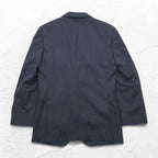 BURBERRY BLACK LABEL 2B Tailored Jacket Suit S Gray Striped Wool D1H31-608-07