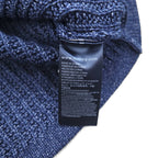 TOMMY HILFIGER ショールカラー ワッフル ニット カーディガン M ネイビー ローゲージ パッチポケット