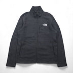 THE NORTH FACE Full-Zip Fleece Jacket, Size L, Gray, Stand Collar, High Neck
