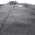 THE NORTH FACE Full-Zip Fleece Jacket, Size L, Gray, Stand Collar, High Neck